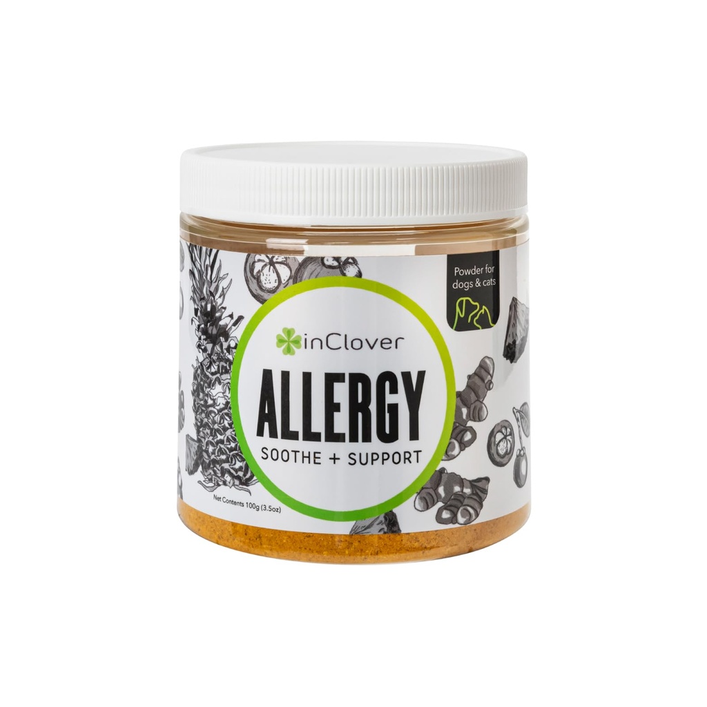 Clover Natural Dog Allergy Relief Supplement koos kurkum - bioresiliant ravi Pulber täiendus koerte hooajaline allergia, Mangosteen aitab säilitada histamiini taset