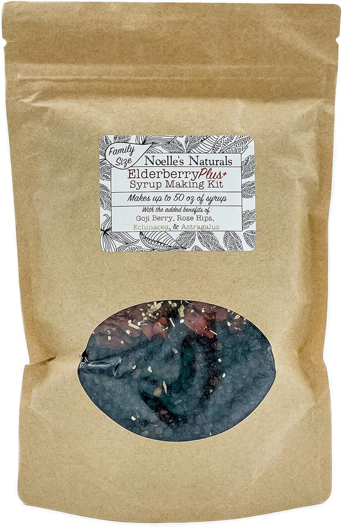 Elderberry Plus + pere suurus, Elderberry Syrup Making Kit - teeb 50 oz - sisaldab tasuta Brew Bag - lihtsalt lisada oma Honey - lihtne teha kodus - looduslikud ja orgaanilised koostisosad