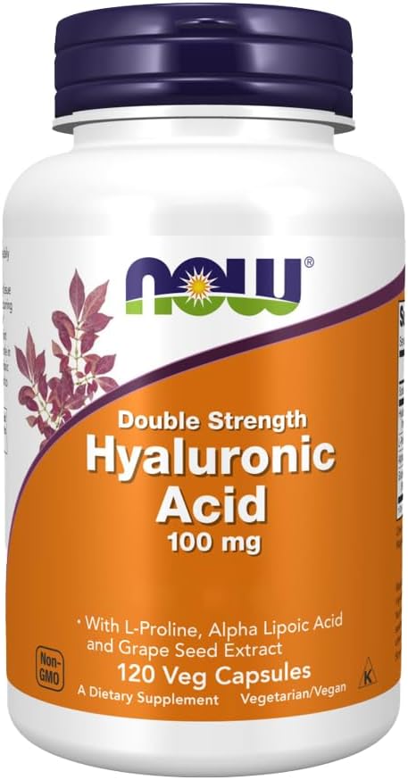 NOW Hüaluroonhape 100mg, 120 Veg kapslid
