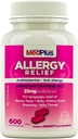 MedPlus Allergy Relief Medicine , 25 mg , 600 tabletti | Difenhüdramiin Hcl | Antihistamiin | sise- ja välisallergia leevendamine , roosa