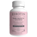 Kerotin Juuksekasvu Vitamiinid, Biotin Supplement, DHT Blocker, kollageeni stimulaator, juuste väljalangemise toetus, küüned ja nahahooldus, sisaldab Saw Palmetto, D3-vitamiini ja rohkem - 60 pillid (1 kuu pakkumine)