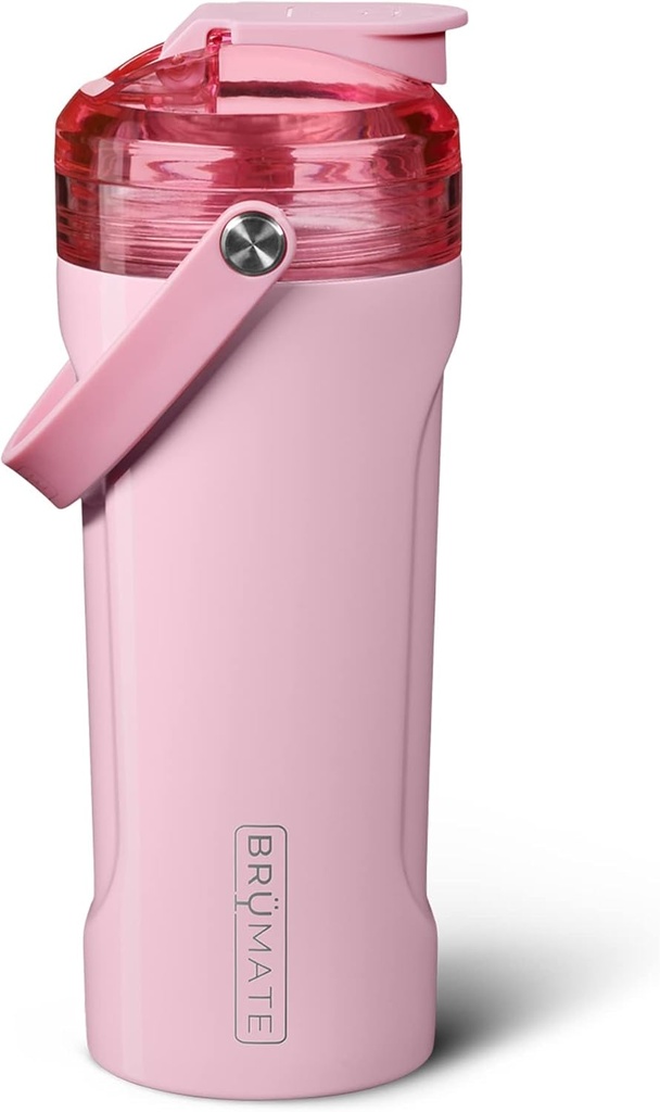 BrüMate MultiShaker Blender Shaker Pudel | 100% lekkekindel isoleeritud roostevaba teras | Pre Treening ja valgu Shaker Pudel jõusaalile | 26oz (Blush)