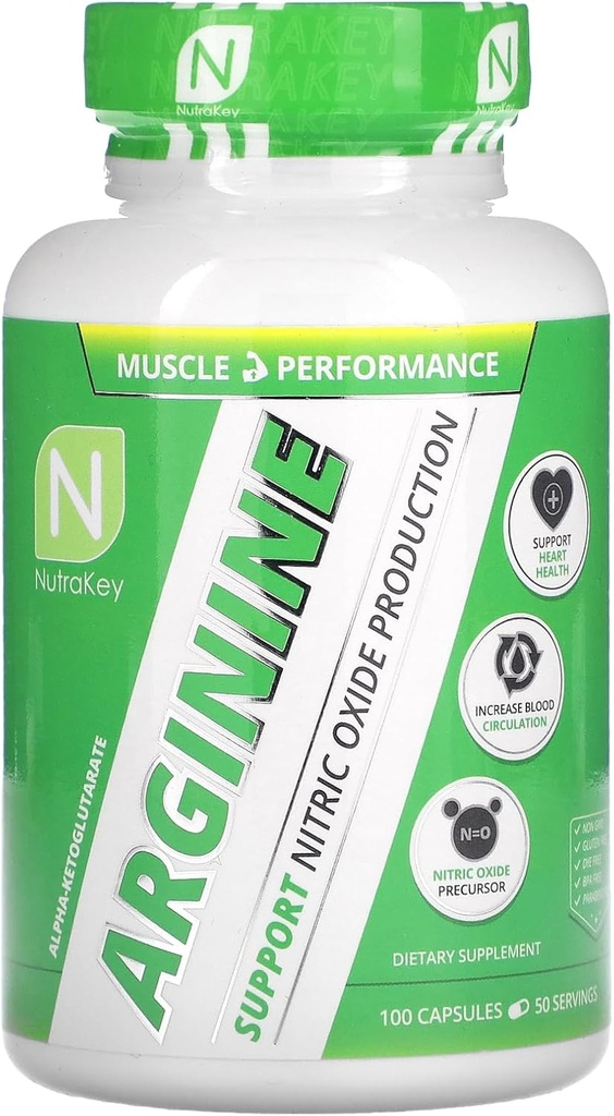 NutraKey Arginine 500mg, 100 krahv
