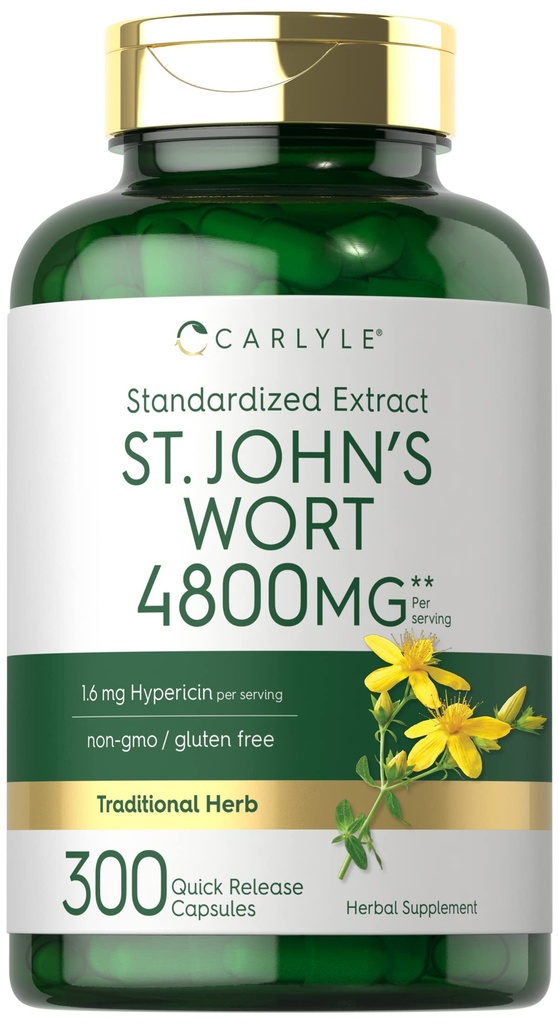 Carlyle naistepuna kapslid | 4800mg | 300 Count | Non-GMO & Gluteenivaba täiendus | Standardiseeritud ekstrakt