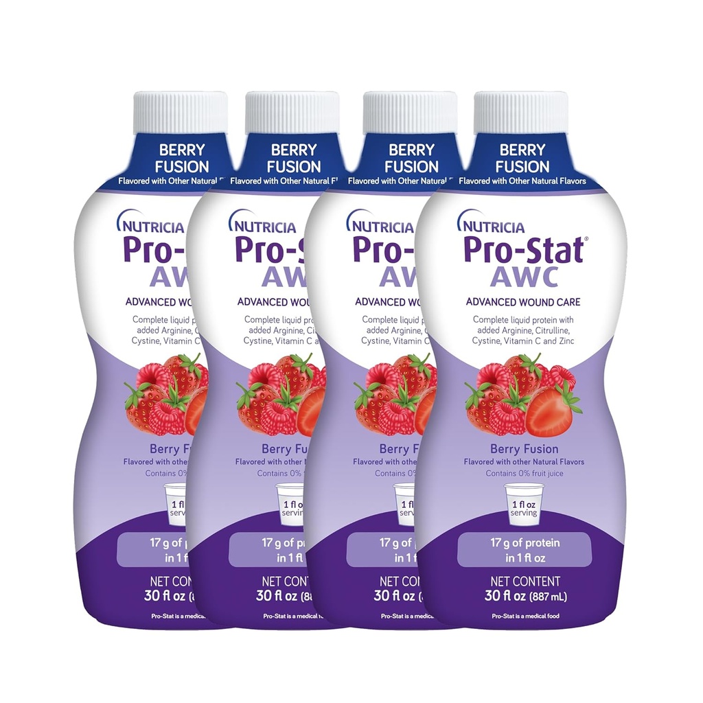 Pro-Stat Advanced Wound Care (AWC), kontsentreeritud vedelvalk Medical Food - Berry Fusion Flavor, 30 Fl Oz pudel (4. juhtum)