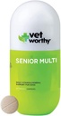 Vet Worthy Senior Multivitamiini närimistable koertele - Antioksüdandid ja toitumisalane tugi - igapäevane tugi - olulised vitamiinid, mineraalid ja ensüümid - Maksa maitse närimistable koertele - 60 tabletti
