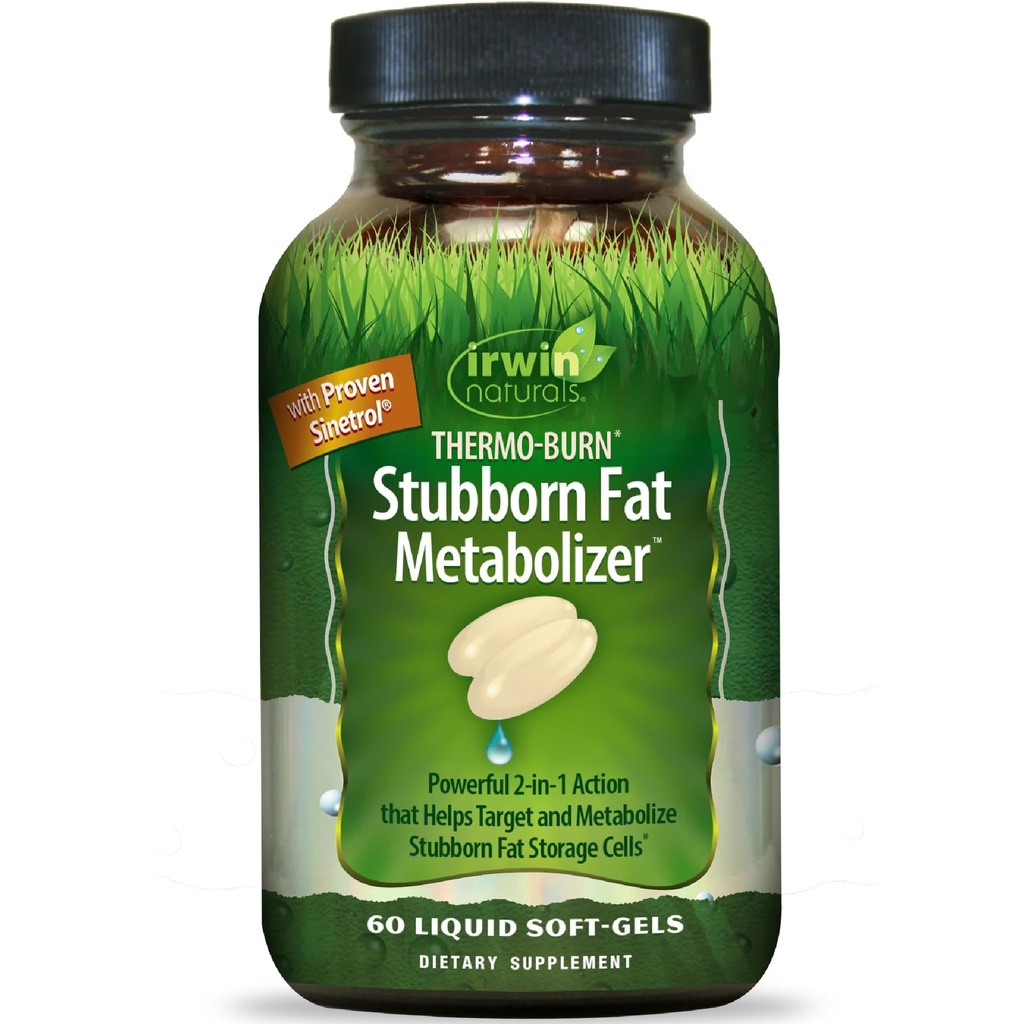 Irwin Naturals Thermo-Burn kangekaelne rasva metaboliseerija - 60 vedelat pehmet krevetti - kombineerib rohelise tee ekstrakti (EGCG), MCT õli ja kofeiini - 20 serveerimist