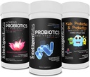 Intelligent Labs 3-in-1 probiootikumid koos prebiootikumidega Kogu perele: lapsed + täiskasvanud 50 miljardit CFU + naiste probiootikumid, külmkappi pole vaja, 2 kuud tarnimine pudeli kohta