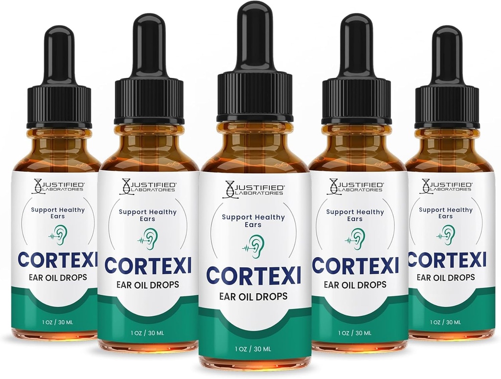 Põhjendatud Laboratories (5 Pack) Cortexi Kõrva tilgad Cortexi Tervislik Kõrvaõli Toetab Tervislikke Kõrva Premum Segu Eeterlikud Õlid 5 Pudelit