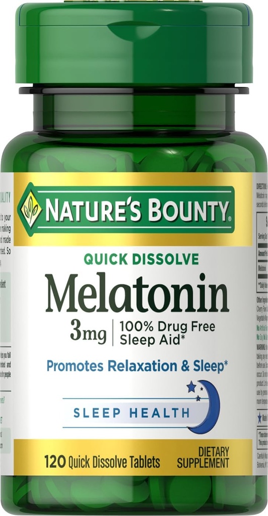Looduse pearaha melatoniini tabletid, 3 mg, 120 krahv