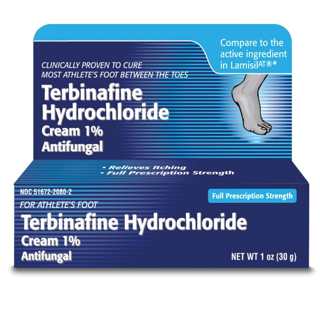 Taro Terbinafiin Vesinikkloriid Seenevastane Kreem 1% - Sportlased Jalg Cream Extra Tugevus, leevendab sügelust ja põletamist, Ravib Kõige Sportlase Jalg, Jock Itch & Ringworm 1 oz