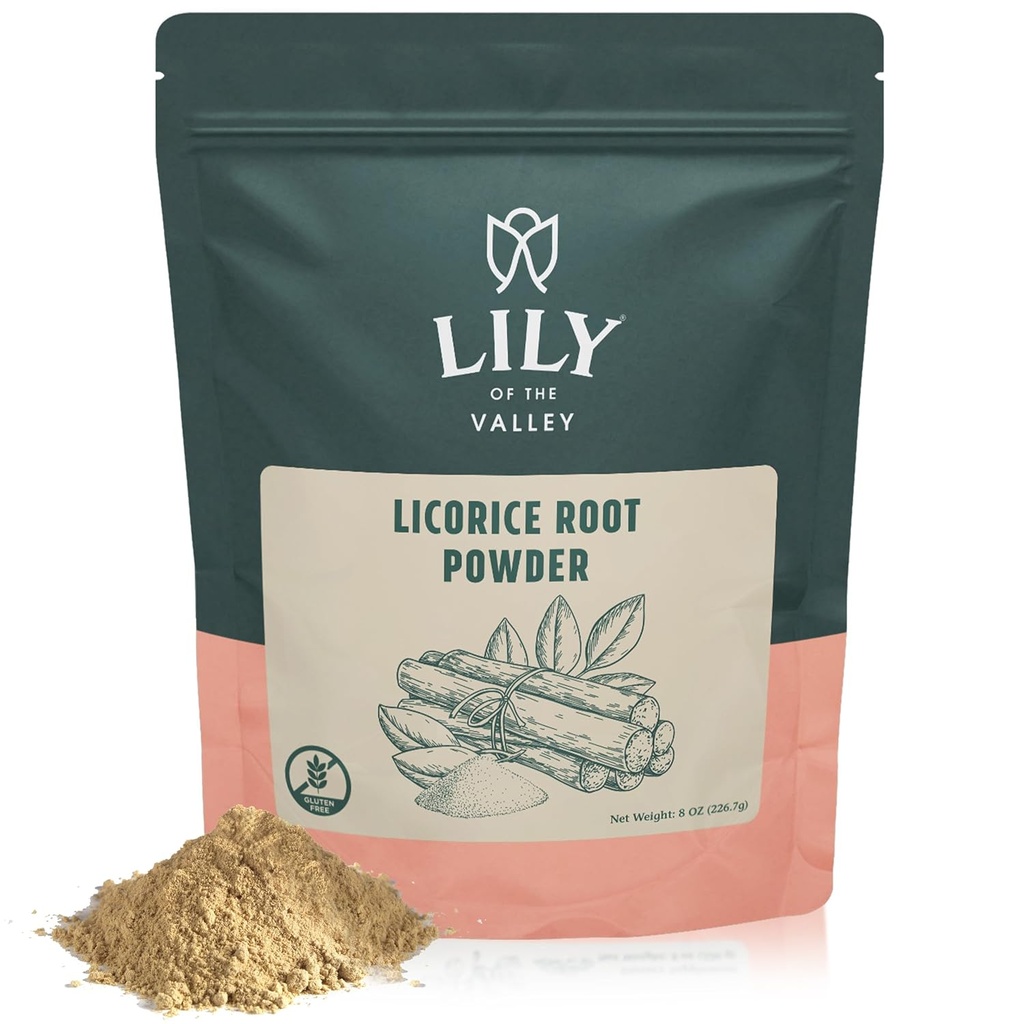 VALLEY Lagrits / lagritsa juure pulber - Indiast pärit mulethi - Glycyrrhiza Glabra - looduslik magusaine - Vegan & gluteenivaba - pakendatud taassuletavasse kotti (8oz, 226g)