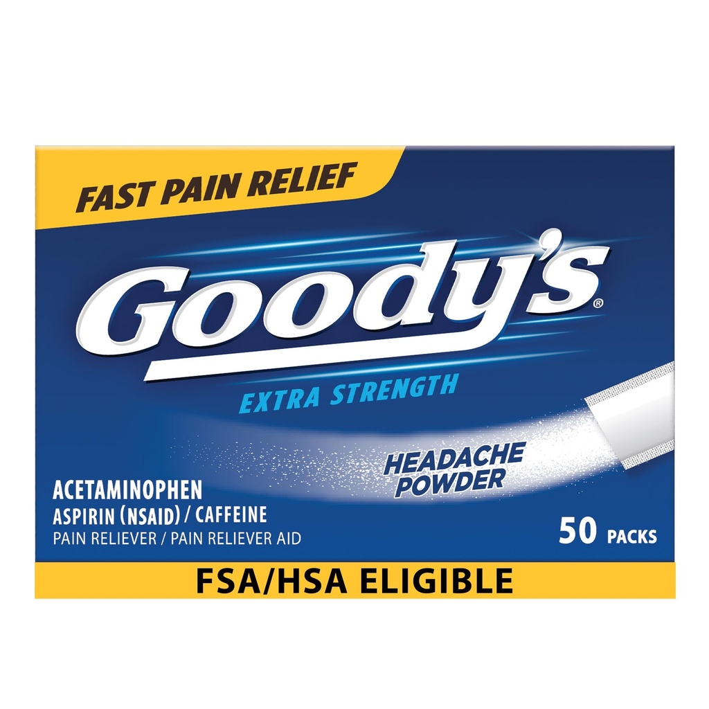 Goody valu leevendavad pulbrid, ekstra tugevusega peavalu pulber, 50 ct (pakk 1)