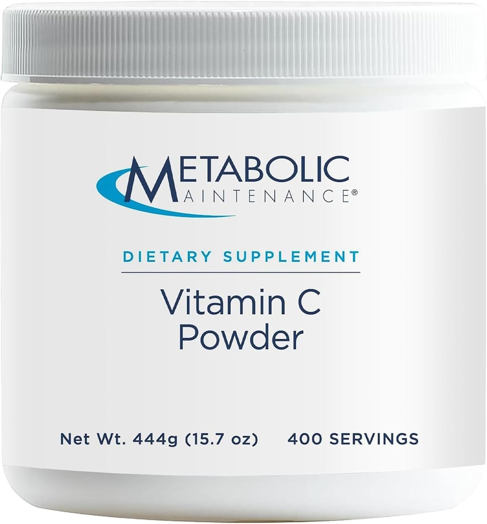 Metaboolne hooldus C-vitamiini pulber - 1100 mg puhas askorbiinhape Antioksüdant + Immuunsüsteemi tugilisand - lihtne joogi lisand (15,7 oz / 400 serveerimist)