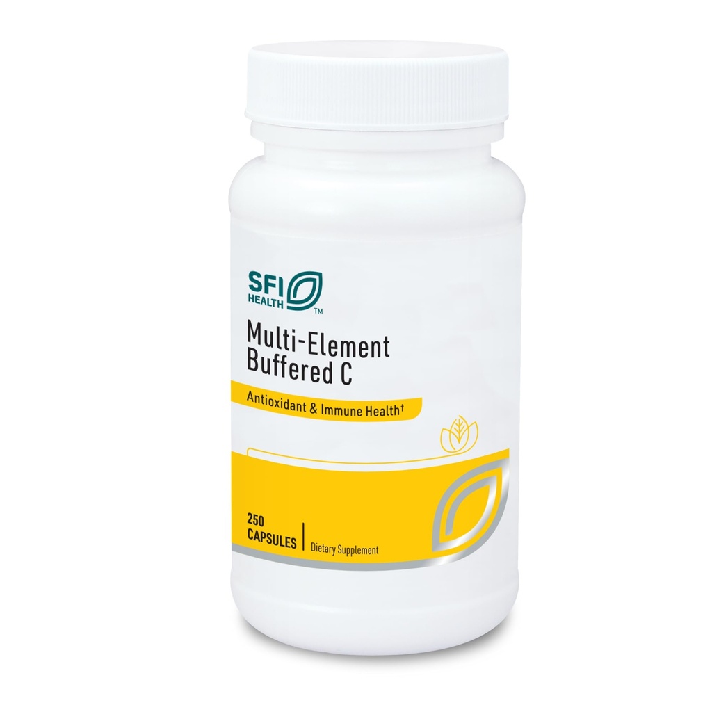 SFI Health Klaire Labs Buffered Vitamin C Capsules with Quercetin Bioflavonoids & L-Glutathione to Support Immune Function & Antioxidant Protection - Hypoallergenic & Gentle on Stomach (250 Capsules)