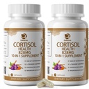 10-IN-1 kortisooli lisandid magneesiumi, ashwagandha, kummeli, L-Theanine, fosfatidüülseriin, naistepuna, astragalus, vitamiin C & D3, naiste meestele, 240 vegankapslit 4 kuu jooksul, mitte-GMO