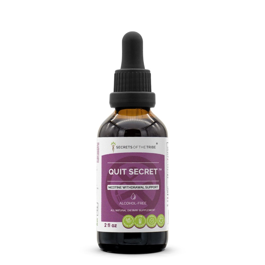 Lõpeta salajane alkoholivaba ekstrakt, lagrits, Lungwort, Nutmeg, naistepuna. Glükerite Tinktuur, nikotiin Tühistamistoetus (2 fl oz)