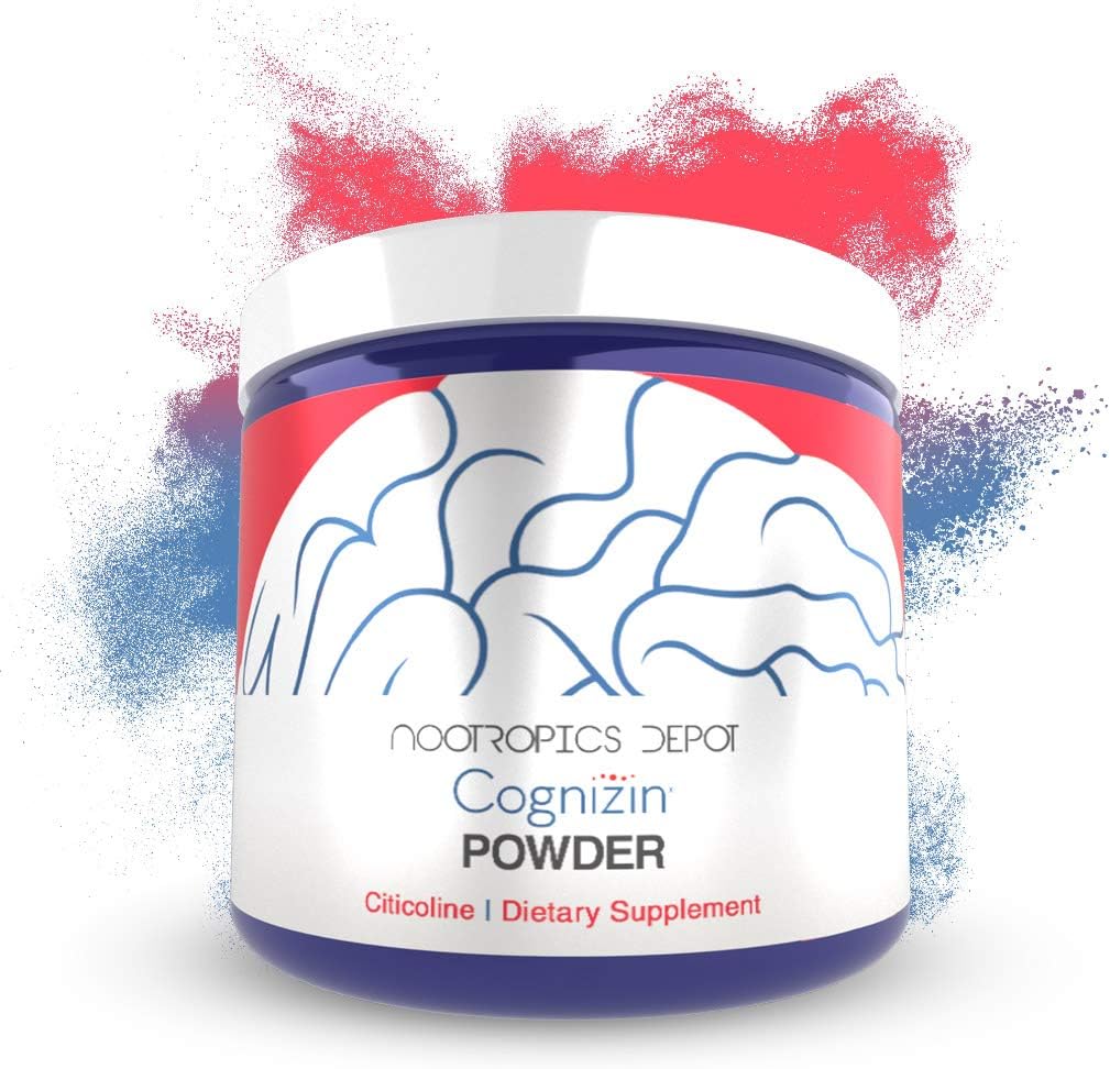 Nootropics Depot Cognizin Citicoline Powder | 60 Grams | Koliin Supplement | Brain Health Supplement | Toetab mälu ja kognitiivset funktsiooni | Toetab tähelepanu, tähelepanu ja tähelepanu