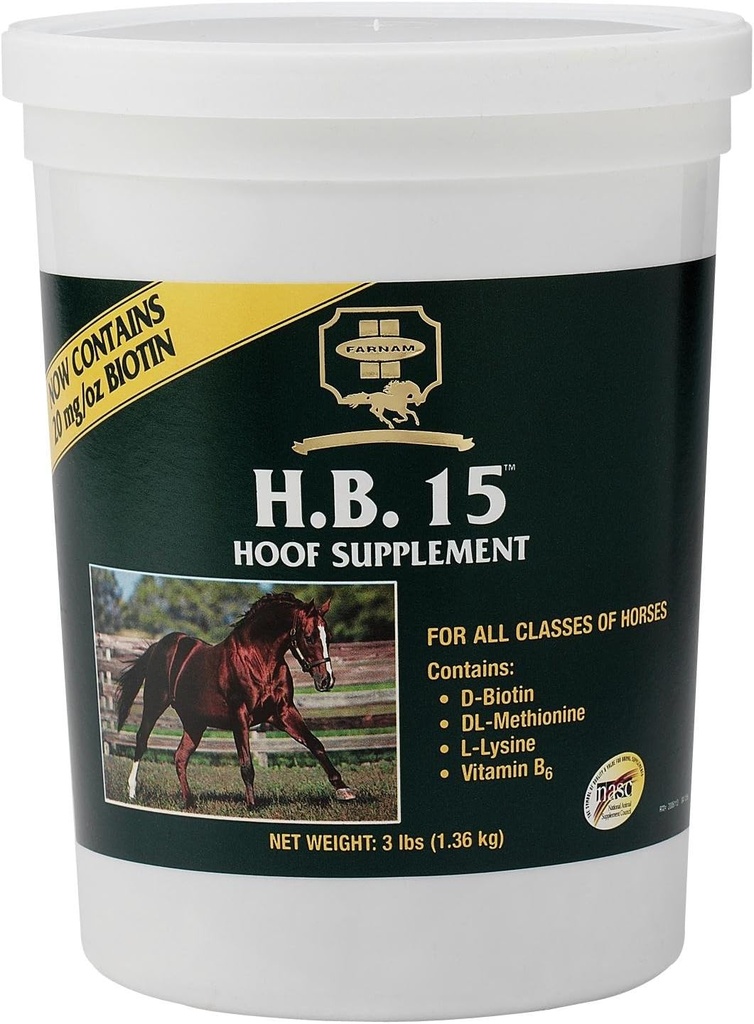 Farnam H.B. 15 Hoof Supplement, 3 naela