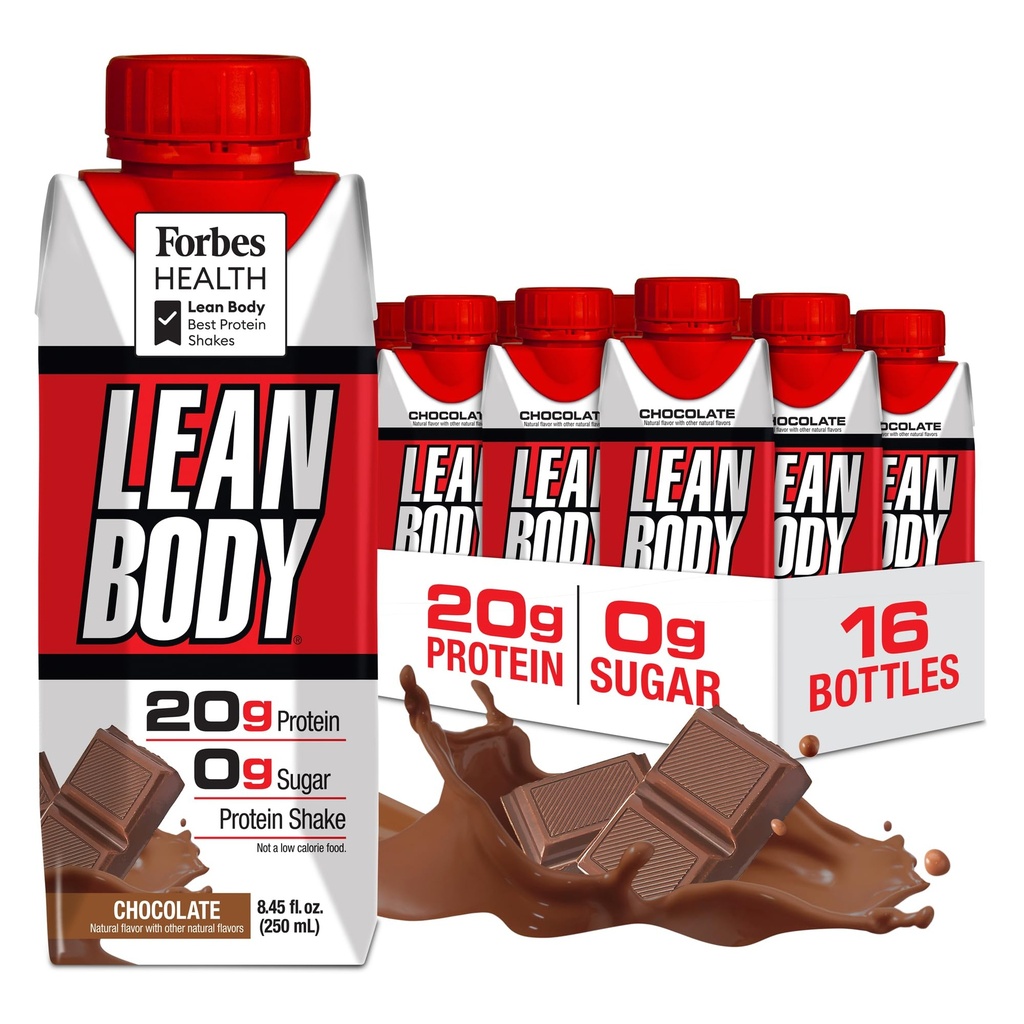 LABRADA TOITLUS - Lean Body RTD vadakuvalgu raputamine, mugav On-The-Go toidu asendamine raputamine meestele ja naistele, 20 grammi valku - nullsuhkrut, laktoosi ja gluteenivaba, šokolaad (16. pakend)