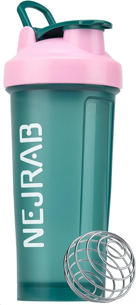 Proteiin Shaker Bottle - Sport Blender pudelid valgu segud ja raputab - 28 Oz, Leak-Proof, raputustopsid valgu laaste, Pre-workout (roheline), Medium, NJB 28-Oz