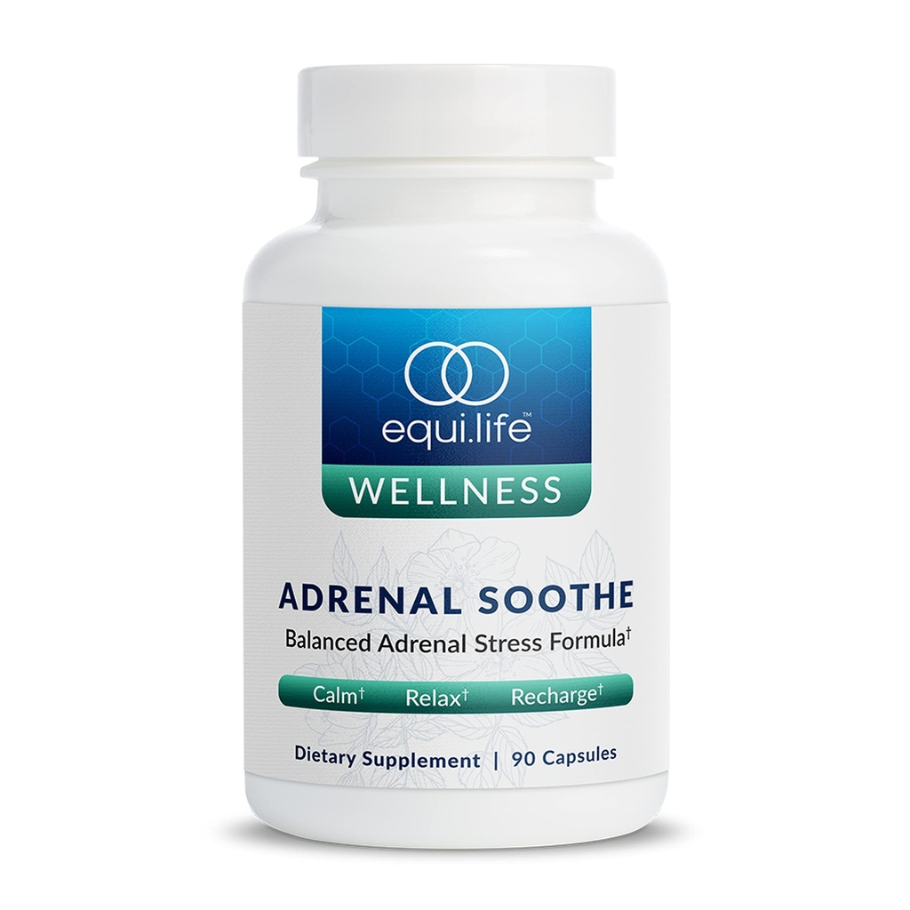 Equilife'i taimse toetuse täiendus koos Ashwagandha ja L-Theanine'iga, mis on mõeldud igapäevaseks üldiseks heaoluks, meeste ja naiste toidulisandid, gluteenivaba, vegan, piimavaba, mitte GMO, 90 kapslit