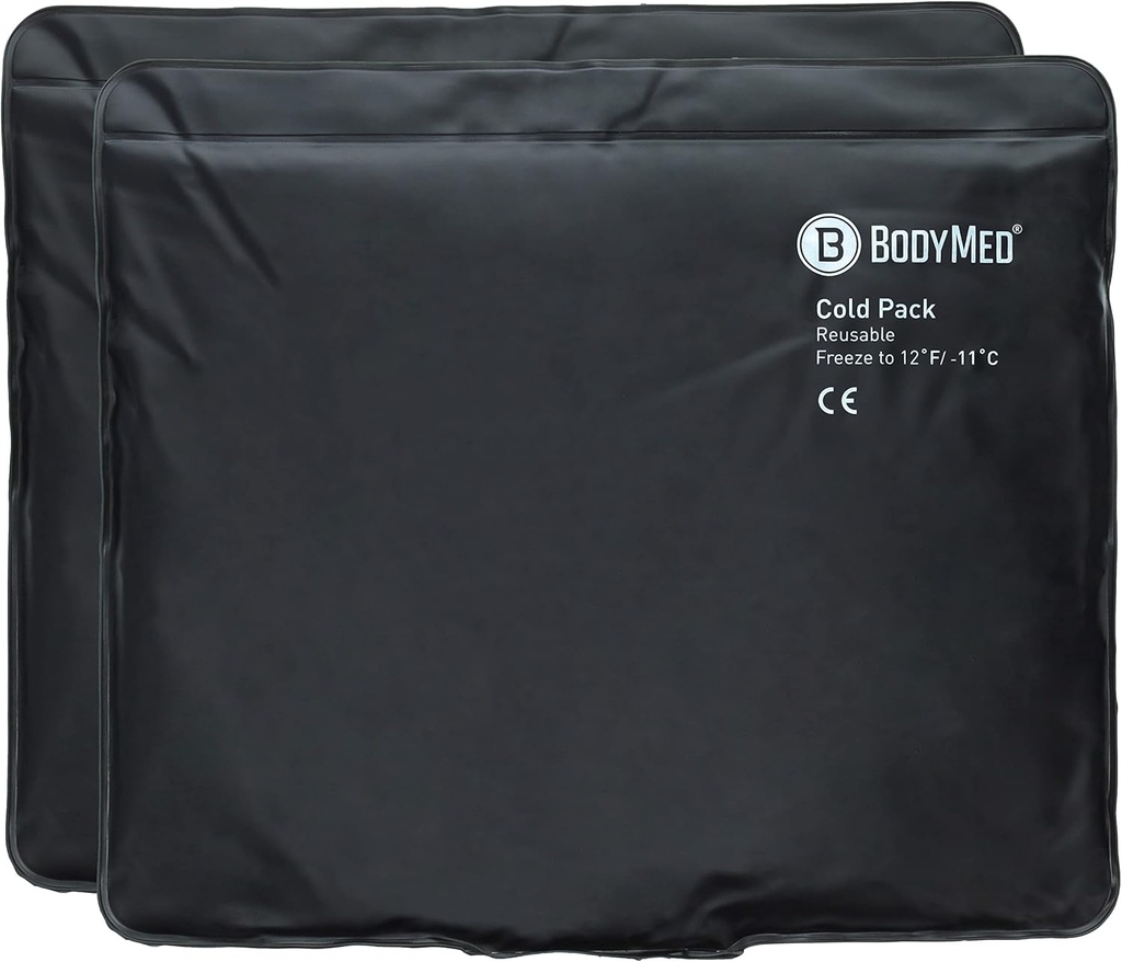 BodyMed Heavy Duty Reusable Urethane Ice Pack (2-Pack) põlvele, käsivarrele, küünarnukile, õlale, seljale - professionaalne külmaravi vigastuste, valude, turse, sinikate jaoks - 14 in. x 12 in. (standardne)