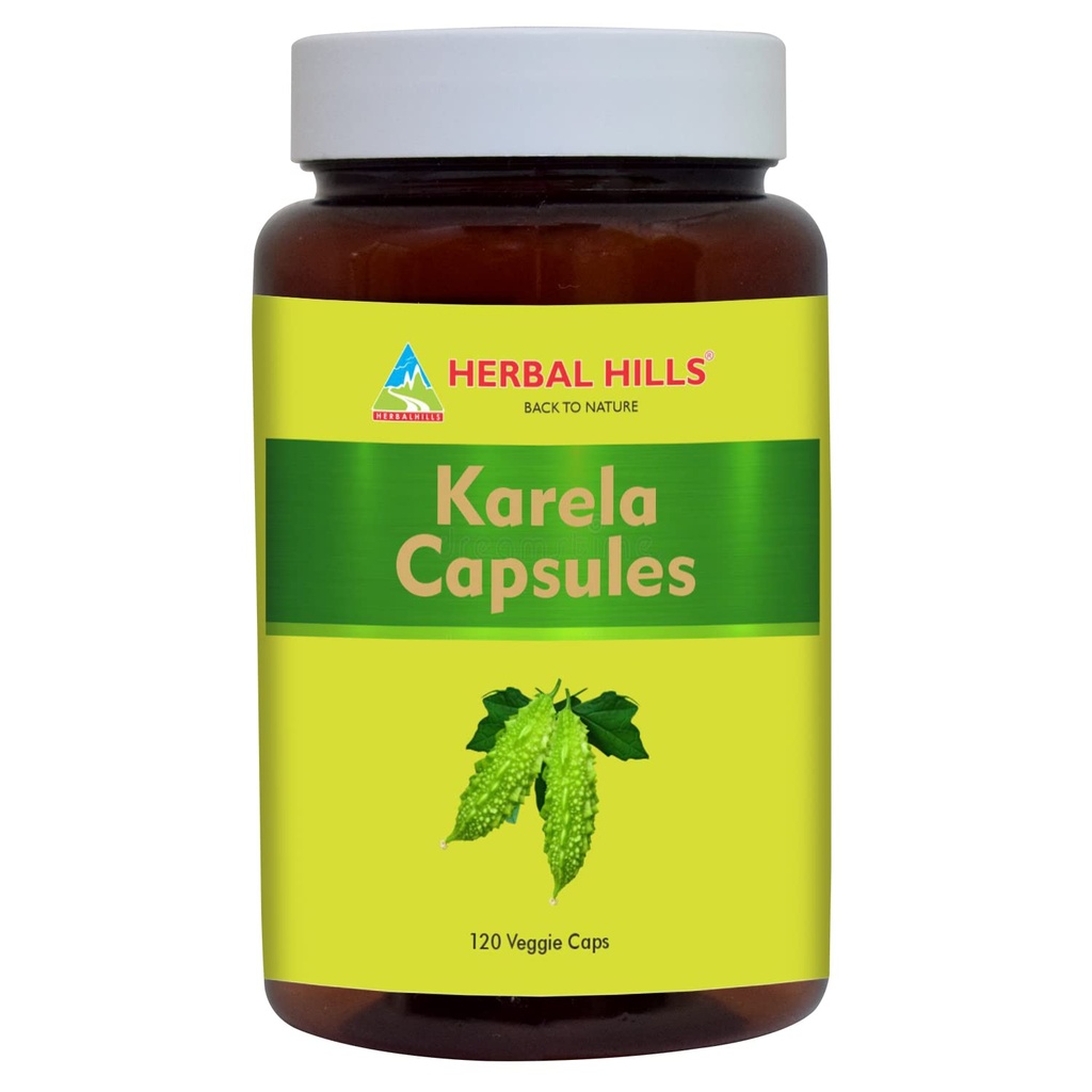 HERBAL HILLS Bitter Melon / Bitter Gourd / Karela kapslid (Momordica Charantia) | 120 loend (900 mg) | Parim silma ja naha tervisele