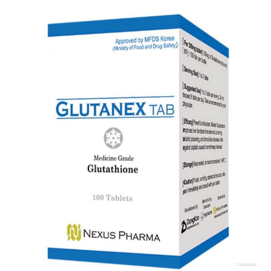 Glutanex Tab Glutatioon poolt Nexus Pharma valmistatud Koreas