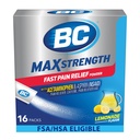 BC MAX Tugevus Kiire valu leevendamise pulber, limonaadi maitse Aspiriin 500mg ja atsetaminofeen 500mg Lahustada pakendid, 16 Count
