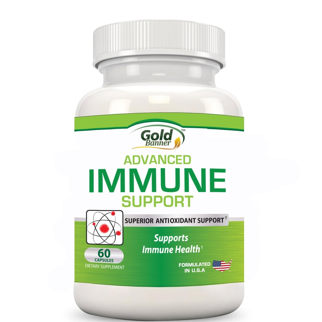 Gold Banner Immune Support Supplement Superior Anti-Oxidant - Suurendab immuunsüsteemi punase vaarika, granaatõuna, männikoore, viinamarjaseemne, rohelised ekstraktid- Polüfenoolid, lükopeen