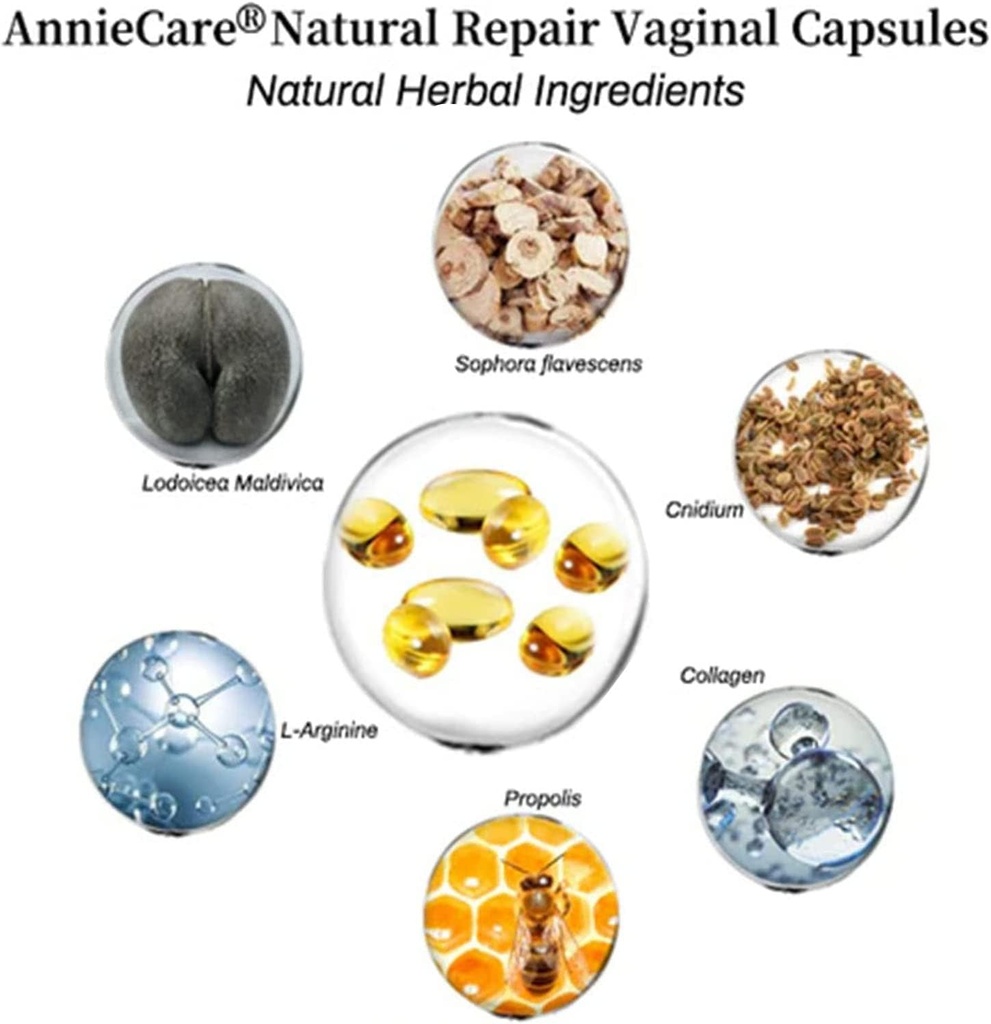 AnnieCare Instant Anti-Itch Detox SLI-mming Products, Annie Care Capsulas, Firming Repair & Pink ja Tender Natural Capsules, Stay Clear & Fresh (2 kotti iga 7 tk)