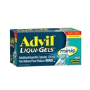 Advil Liqui-Gels Minis Valu leevendaja ja palaviku vähendaja, valuvaigistid täiskasvanutele ibuprofeeniga 200 mg valu leevendamiseks - 160 vedelat täidetud kapslit
