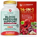 PurePremium Beet Juurkapslid vererõhu toetamiseks - 700 mg täiustatud valem koos peedipulbri, Hawthorni, Hibiskuse ja küüslauguga normaalse lämmastikoksiidi tootmise ja südame tervise jaoks - Non-GMO - 90ct