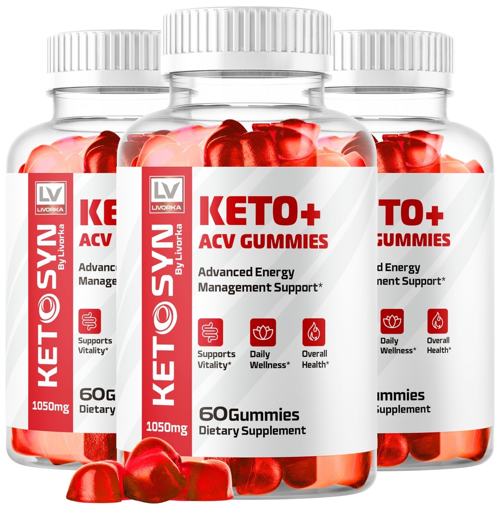 LIVORKA (3 Pack) Ketosyn ACV Gummies, Keto Syn Gummies, Ketosyn Keto Plus ACV Gummies, Ketosyn Keto ACV Gummies, Keto Syn ACV Gummies 1050 MG, Keto ACV Gummies Ketosyn, 180 Gummies 3 kuud