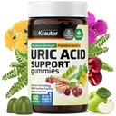 BIO KRAUTER Uric Acid Support Gummies - 60 Vegan Chews - Uric Acid Support w/Tart Cherry & Chanca Piedra 4: 1 Ekstraktid - Natural Kidney Supplement w / Piimohakas ja kurkum