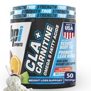 BPI Sports CLA + Karnitiin - CLA L karnitiin & linoolhape - L karnitiinilisa kaalulangus, ainevahetus ja lahja lihas - kofeiinivaba - puuviljapunn - 50 serveerimist - 12,34 oz