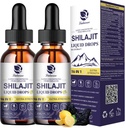 (2 Pack) Shilajit for Men & Women, 16-in-1 Vedel Shilajit Drops, Trace Minerals, ženšenn, Turmeric, Ashwagandha, Immune Support, Energy Boost & Joint Health, 2 FL. Oz