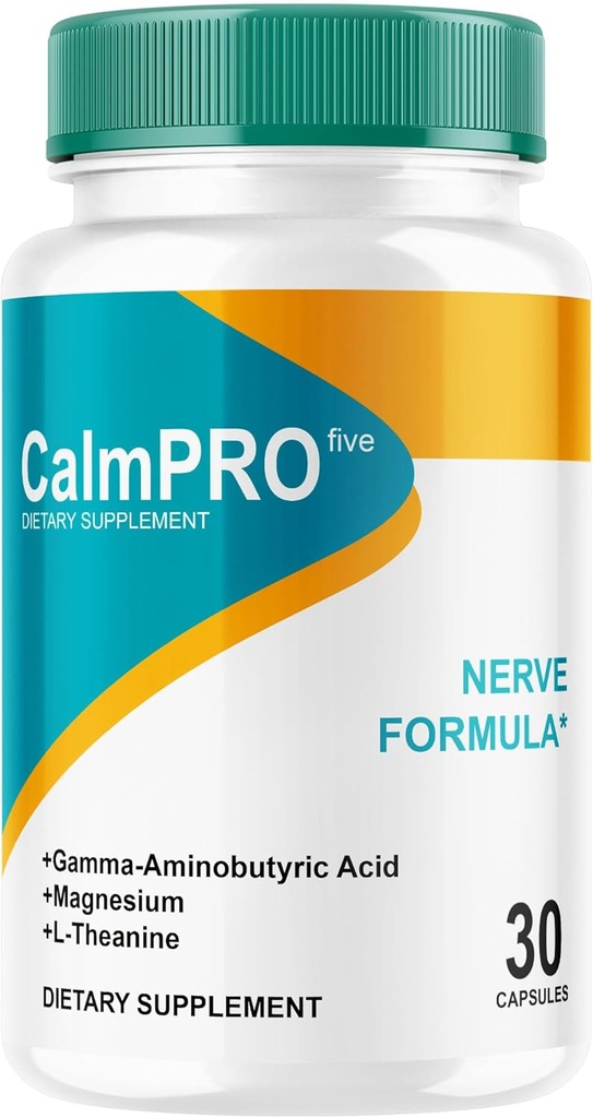 Calm Pro 5, Calm Pro 5 Capsules, Calm Pro Five Supplement Pills, Calm Pro 5 Advanced Formula - All Natural Capsules, Calm Pro 5 Reviews, 1 Bottle