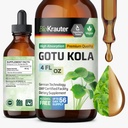 BIO KRAUTER Gotu Kola tinktuur - Centella Asiatica ekstrakt - Alkohol ja suhkur Vaba Gotu Kola ekstrakt - Vegan tilgad 4 Fl.Oz.