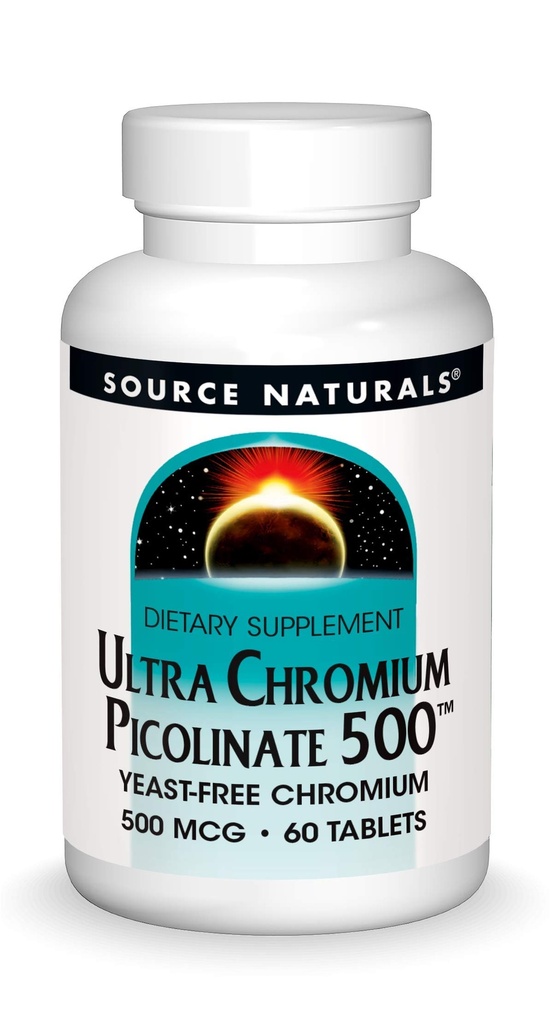 Allikas Naturals Ultra Chromium Picolinate 500 mcg Pärmivaba toidulisand - 60 tabletti