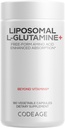 Koode Liposomaalne L-Glutamiin Kapslilisand - 1000 mg L-glutamiini ühe serveerimise kohta - 3-kuuline tarne - liposoomne kohaletoimetamine, veganpillid, mitte-GMO, gluteenivaba aminohape - 180 kapslit