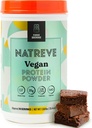 Natreve Vegan Valgu Pulber - 25 g Taimne Valgu Pulber Probiootikumid ja Aminohapped - Gluteenivaba Fudge Brownie, 18 Servings