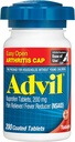 Advil (200 krahv) Lihtne avatud artriit Cap valu leevendaja / palaviku vähendaja kaetud tablett, 200 mg ibuprofeen, ajutine valu leevendamine