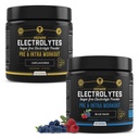 MMA Nutrition HRDWRK 100 Servings Keto Elektrolüüdid Pulberhüdraat Suhkruvaba - elektrolüütide pulber vastupidavuse suurendamiseks ja väsimuse vähendamiseks elektrolüütide täiendusega - maitsestamata ja must vaarikakomplekt