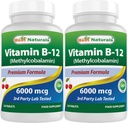 Parimad looduslikud vitamiinid B-12 kui metüülkobalamiin (metüül B12), 6000 mcg 120 keelealused tabletid (120 loend (2. pakend))