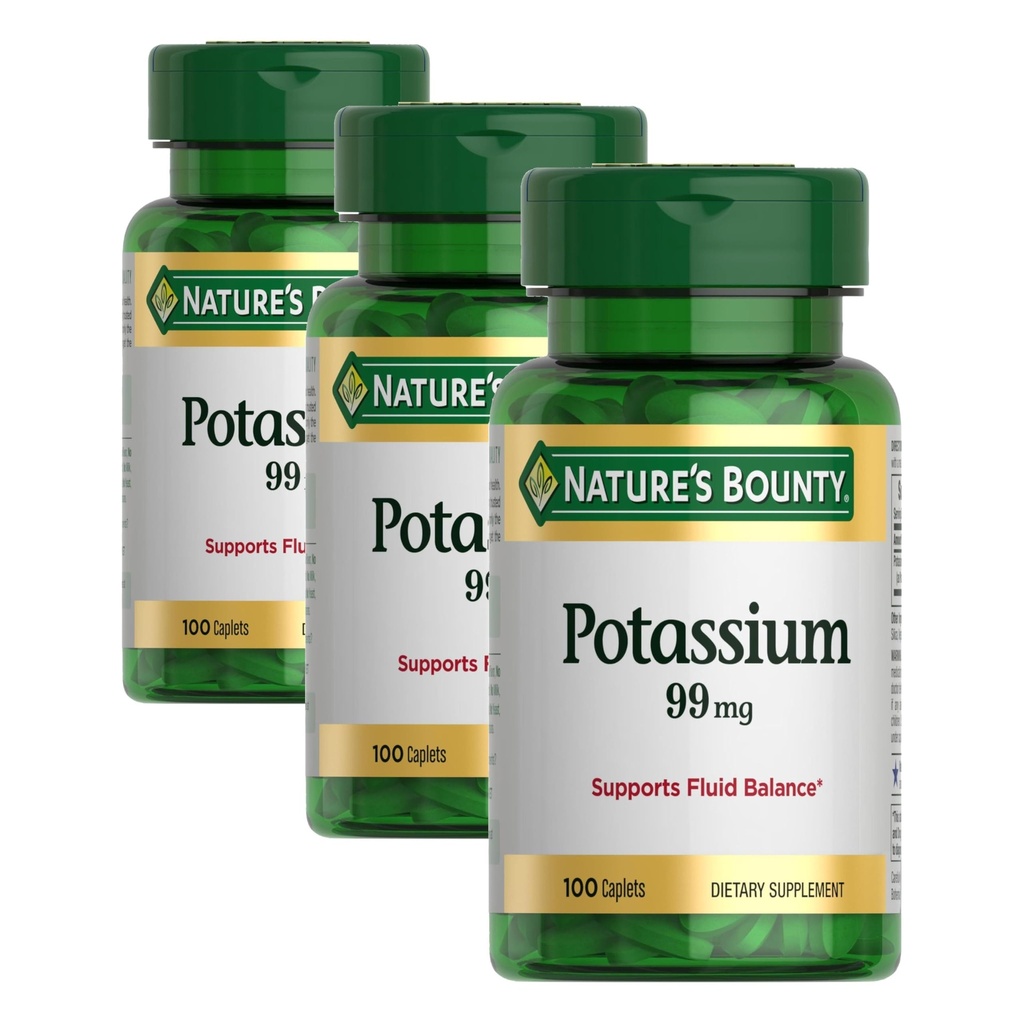 Nature's Bounty Kaalium Gluconate 99 mg, 100 kapslit (3 pakendis)