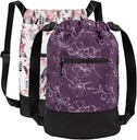 [2-Pack] Flex Cinch Drawstring Gym Bag graafilise disainiga naistele | Vastupidav kerge jõusaali Cinch Bags | Suurepärane jõusaalikott, reisimine ja üleöö
