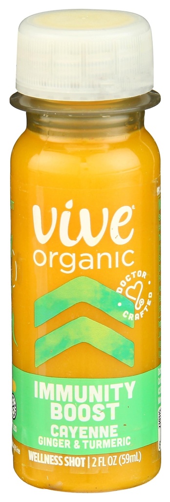 Vive Organic Immunity Boost Cayenne, Ginger & Kurkum Shot (2oz Pudel)