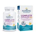Nordic Naturals Complete Omega-D3, Sidrun Maitse - 60 Soft Gels - 565 mg Omega-3 + 70 mg GLA + 1000 IU D3-vitamiin - EPA & DHA - Tervislik nahk, tunnetus ja positiivne meeleolu - Mitte-GMO - 30 Servings